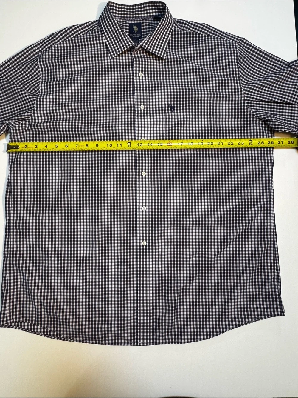 U.S. Polo Assn. Men’s XL 17-17.5 34/35 Wrinkle Free Check Dress Shirt